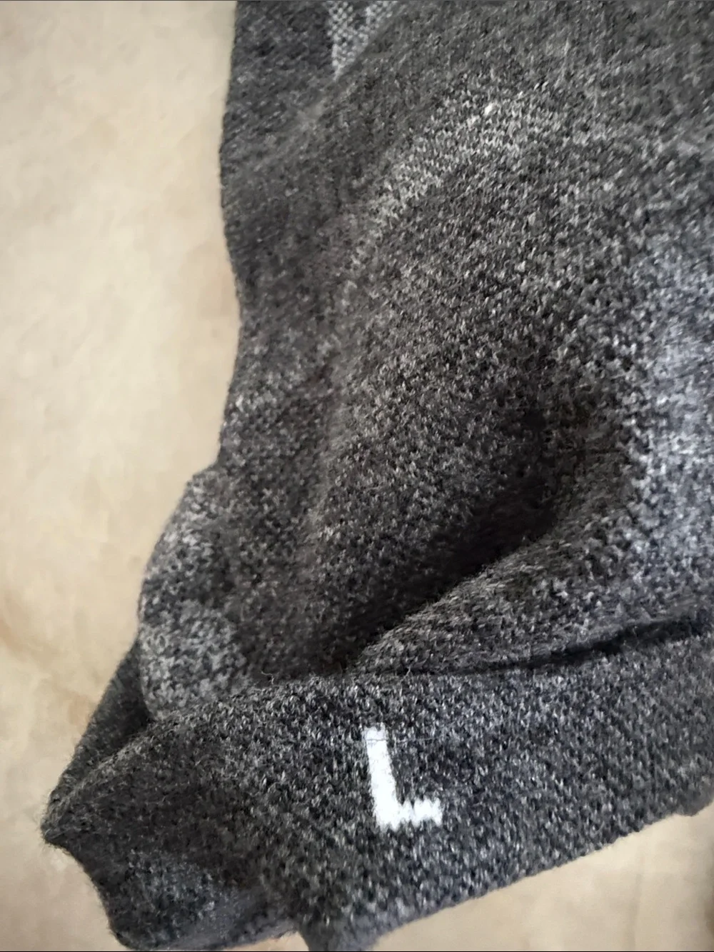 Hoka New Large No Show Running Socks Gray